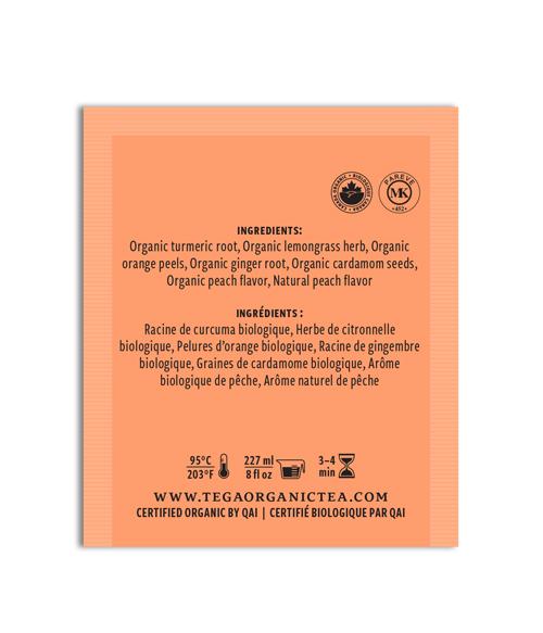 Peach Turmeric Organic 100 Herbal Tea Bags