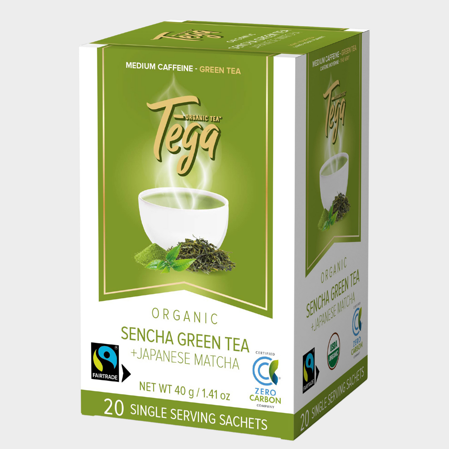 Sencha Green Tea w. Japanese Matcha Organic Fairtrade 20ct