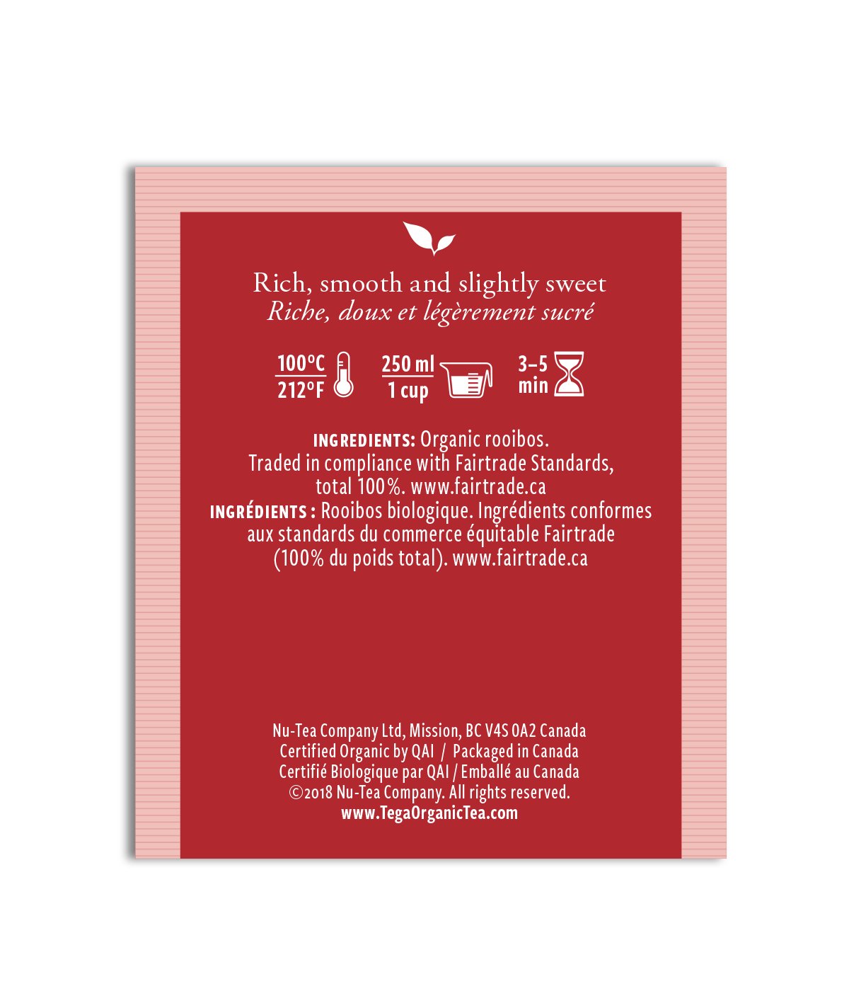 Organic Rooibos Pure Red 100 Tea Bags